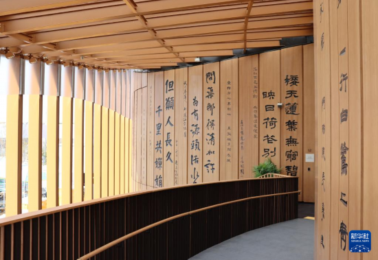 這是4月7日在日本大阪拍攝的世博會中國館外景一隅。新華社記者 楊光 攝
