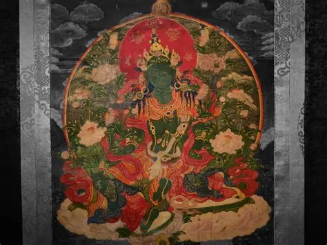 朗卡杰风格唐卡赏析:“装饰天空的人”|唐卡|朗卡杰|天空_新浪新闻