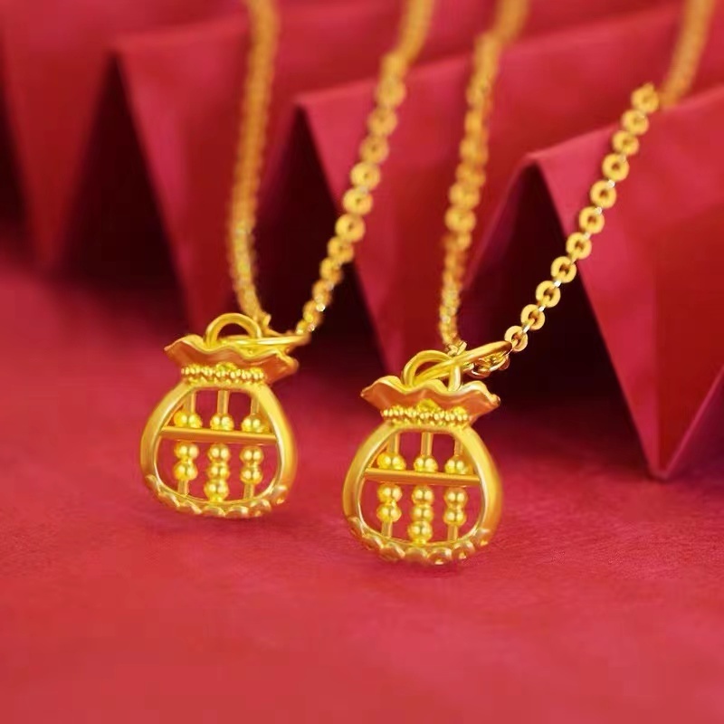 中国黄金足金福袋挂坠