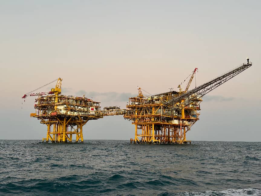 东方1-1气田海上平台。受访者供图